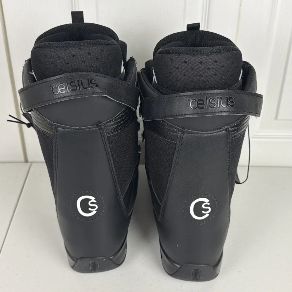 Celsius Snowboard Boots Dufficy Size 8 Climate Trad Lace Black Hemp Freestyle
